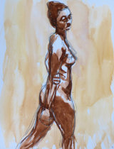 'Vanessa - 21' - Gouache