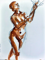 'Vanessa 03' - Gouache & graphite