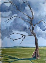 'Tree 1' - Gouache on paper