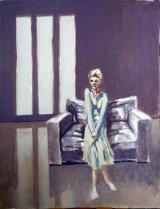 'Waiting' - Gouache on paper