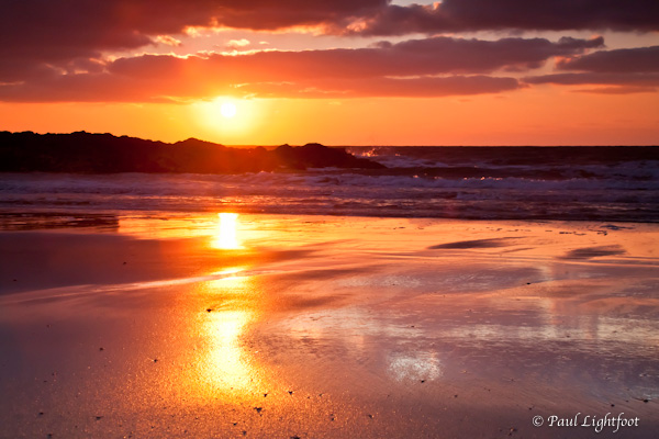 Sunrise reflections, Talland
