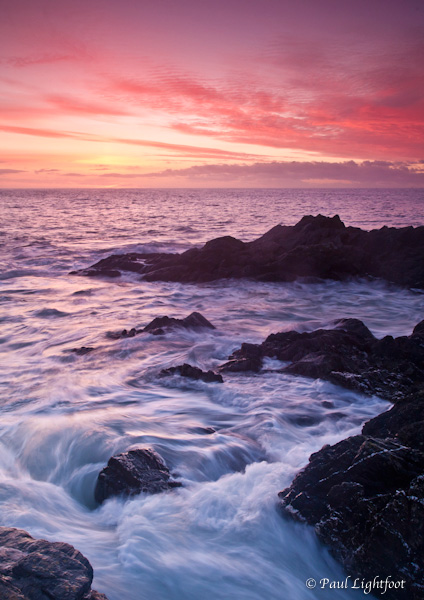 Rocks and swell at dawn, Lake Rock