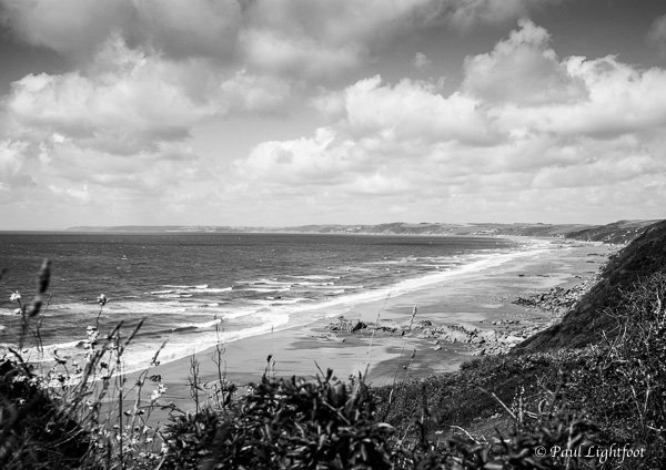 Clouds and surf, Whitsand Bay
