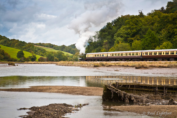 Steam train on the Looe Valley line