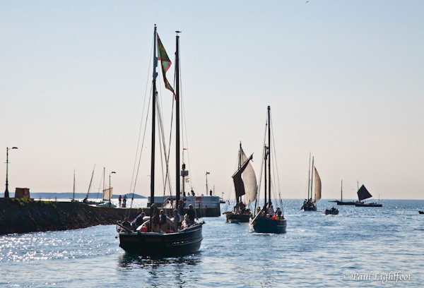 Luggers leaving Looe