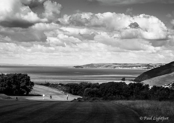 Golf and clouds above Portwrinkle