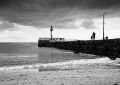 Father and son on the Banjo pier, Looe