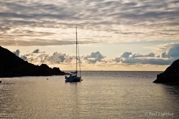 Moored off Polperro