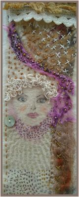 "Pale Face" wall hanging detail