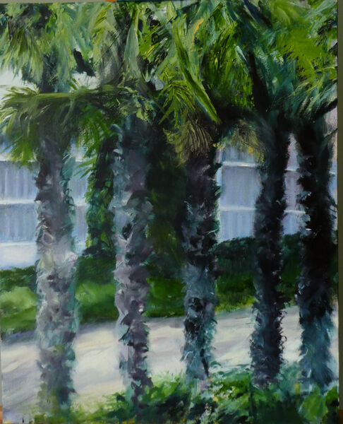Through the Palms (42cm x 52cm)