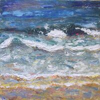 Waves lapping on the shore