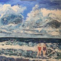 Swimming at Brancaster