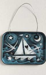Illustrated Tobacco Tin Lid - Love Sailing