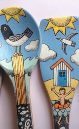 Illustrated Spoons and Spatulas