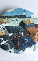 Cornish Rooftops Illustrated Stone