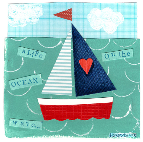 The Little Boat Original. To fit 7x8 inch frame.