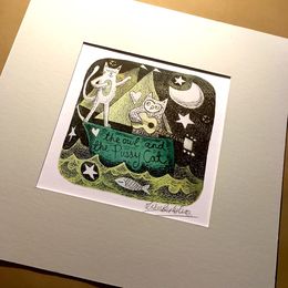 Mounted Digital Print- The Owl and the Pussycat