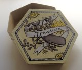 Illustrated Treasure Box in Whale and swallow theme.