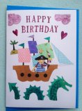 Girl's Happy Birthday Pirate Card