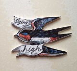 Illustrated Swallow brooch