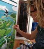 Painting at Stanpit Marsh.