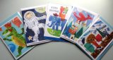 Selection of 5 greetings cards for children.
