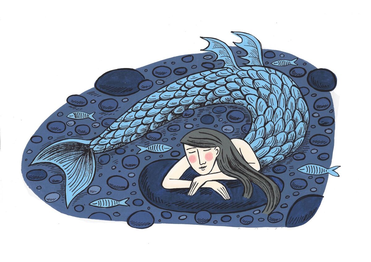 Sleeping Mermaid Digital Print