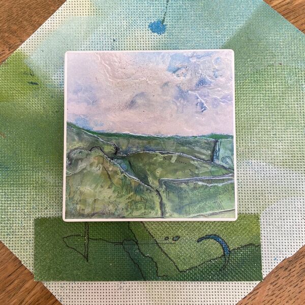 Pastures New Ceramic Coaster