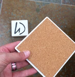 Back detail of Ceramic Coaster