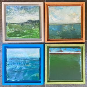 Coloured Frames on Original Woodblocks