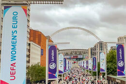 "Wembley Street" before the Women's Euro 2022 Final England vs Germany at Wembley Stadium, London, England