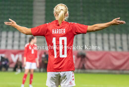Pernille Harder (#10 Denmark) in the friendly match Denmark vs Australia at Viborg Stadium, Denmark
