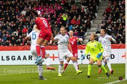 WMS NT, Denmark vs. Bosnia and Herzegovina, Viborg 2019. Nadia Nadim in action