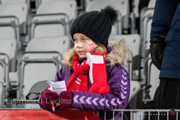 WMS NT, Denmark vs. Georgia. Viborg 2019. Young fan waiting for idols to give autographs