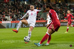 WMS NT, Denmark vs. Georgia. Viborg 2019. Nadia Nadim in action
