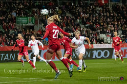 WMS NT, Denmark vs. Georgia. Viborg 2019. Sofie Svava about to score
