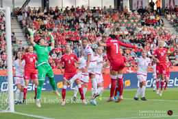 WMS NT, Denmark vs. Malta, Viborg 2019. Sanne Troelsgaard scores the first goal