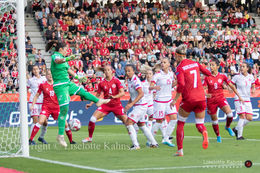 WMS NT, Denmark vs. Malta, Viborg 2019. Sanne Troelsgaard scores the first goal