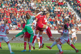 WMS NT, Denmark vs. Malta, Viborg 2019. It's crowded in front of Malta's goal