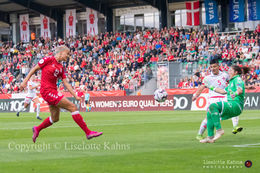 WMS NT, Denmark vs. Malta, Viborg 2019. Stine Larsen scores the sixth goal