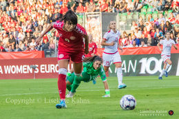 WMS NT, Denmark vs. Malta, Viborg 2019. Nadia Nadim cheats the Maltes defense