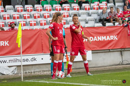 WMS NT, Denmark vs. Malta, Viborg 2019. Nikoline Sørensen and Katrine Veje talk strategy