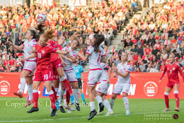 WMS NT, Denmark vs. Malta, Viborg 2019. It's crowded in front of Malta's goal