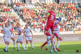 WMS NT, Denmark vs. Malta, Viborg 2019. Pernille Harder is heading towards goal
