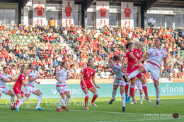 WMS NT, Denmark vs. Malta, Viborg 2019. Pernille Harder and Nadia Nadim in action