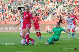 WMS NT, Denmark vs. Malta, Viborg 2019. Stine Larsen cheats the Maltese defense