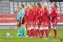 "Kvindelandsholdet" ready for the World Cup qualifier Denmark vs Malta at Energi Viborg Arena in Viborg, Denmark