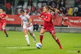 Mille Gejl (#21 Denmark) in the World Cup qualifier Denmark vs Malta at Energi Viborg Arena in Viborg, Denmark
