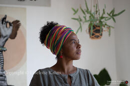 My nice colleague Gilda thinking about her family in Brazil