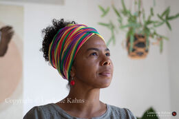 My nice colleague Gilda thinking about her family in Brazil